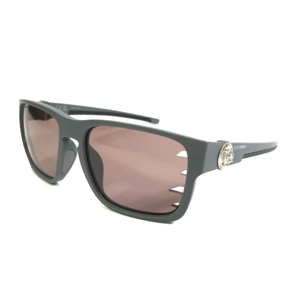 Philipp Plein Sport Sunglasses SSP004 COL.507P Matte Gray Red Polarized Lenses